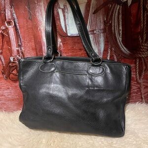 Roots XL 3 section leather bag